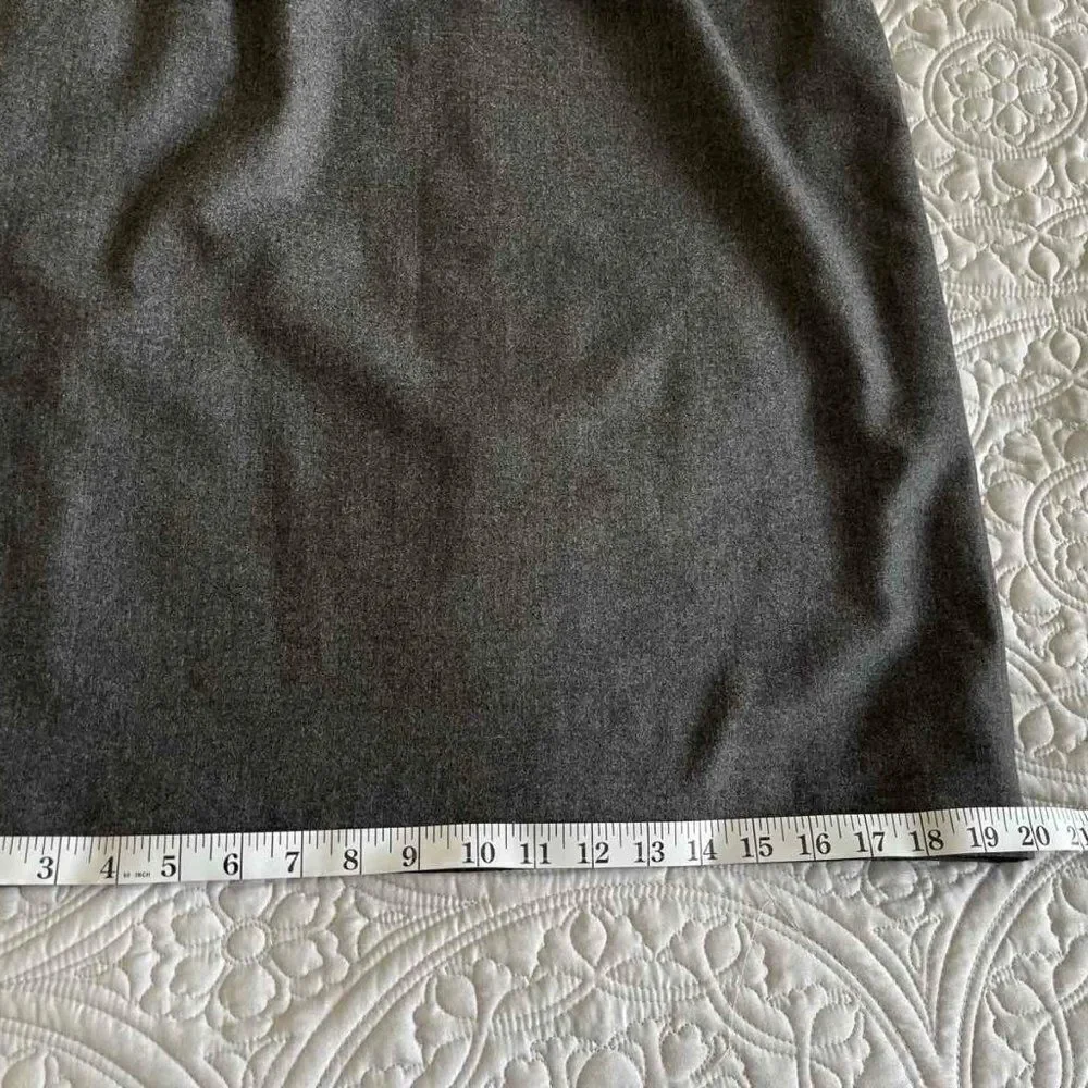 Dark grey classic pencil skirt made of fine wool ,made in Italy size 10
